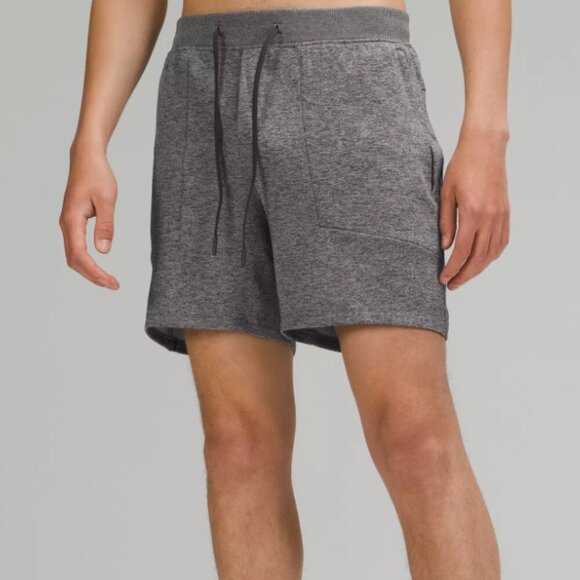 LULULEMON Textured Tech Shorts 7" In Graphite Grey/vapor Size Medium - Picture 1 of 5